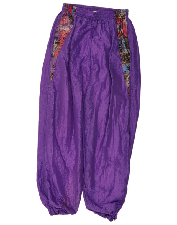 Pantaloni da tuta da donna vintage Joggers UK 14 Large Viola