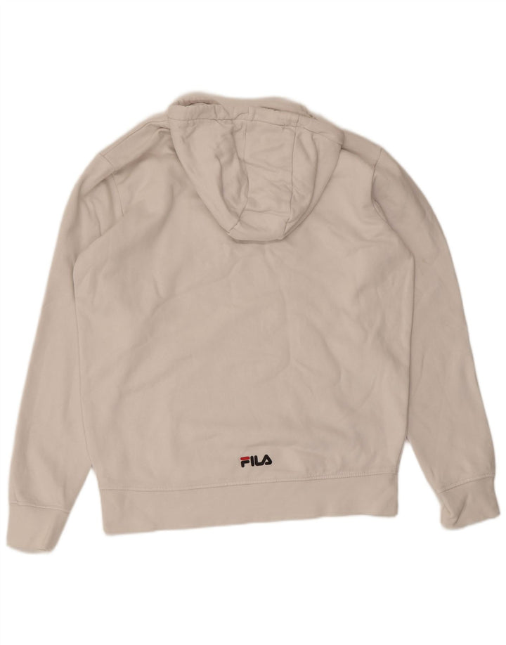 Maglione con cappuccio grafico da uomo FILA in cotone bianco medio