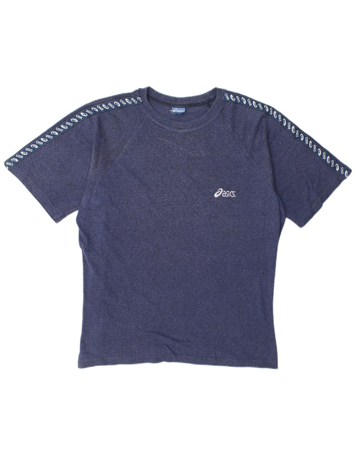 T-shirt grafica da uomo Asics, taglia grande, blu navy
