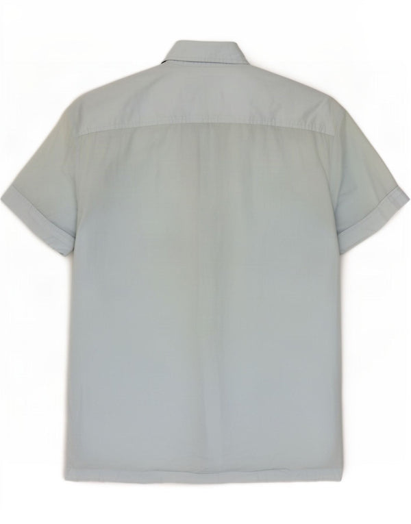 Camicia militare a maniche corte da uomo Diesel XL in cotone blu