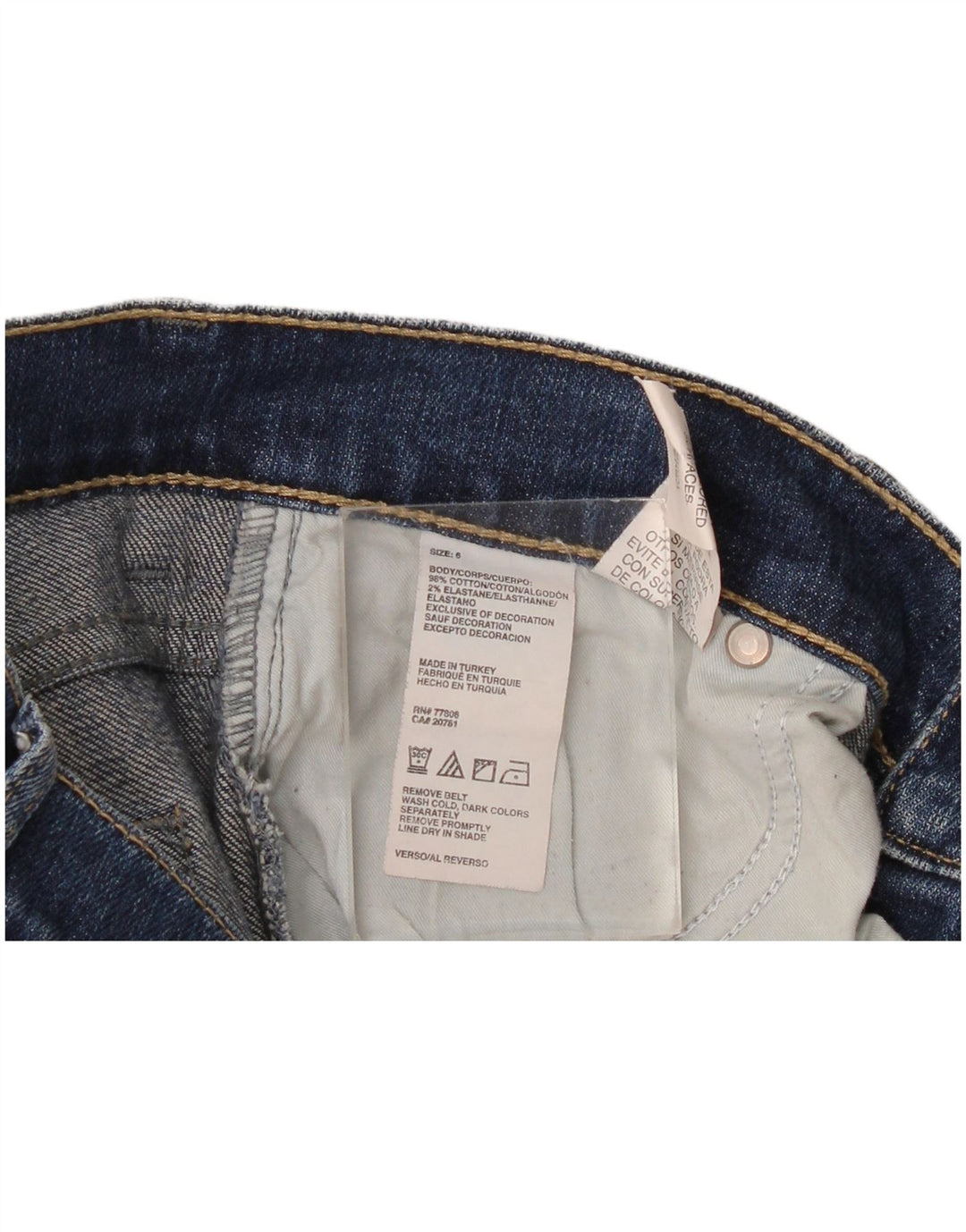 Jeans Bootcut da donna Tommy Hilfiger US 6 medio W30 L33 cotone blu