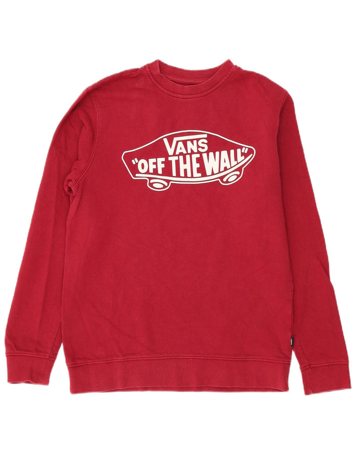 Felpa grafica da uomo di Vans, maglione piccolo bordeaux
