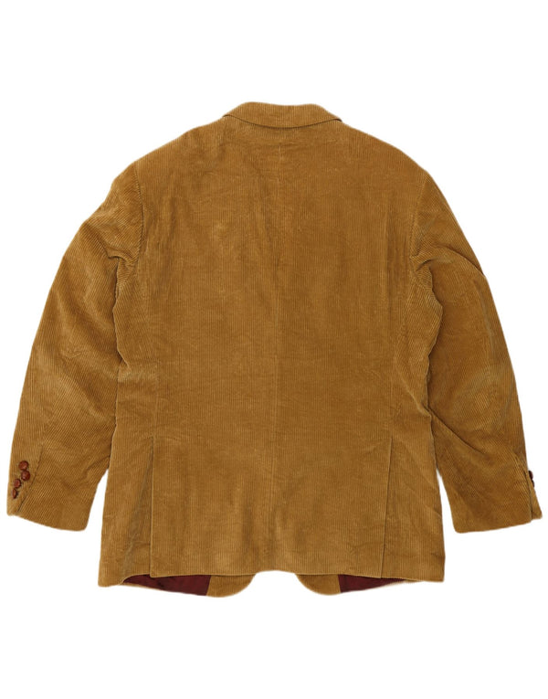 Gant Giacca Blazer da Uomo in Velluto a Coste a 3 Bottoni IT 50 Large in Cotone Beige