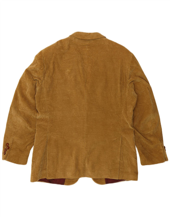 Gant Giacca Blazer da Uomo in Velluto a Coste a 3 Bottoni IT 50 Large in Cotone Beige