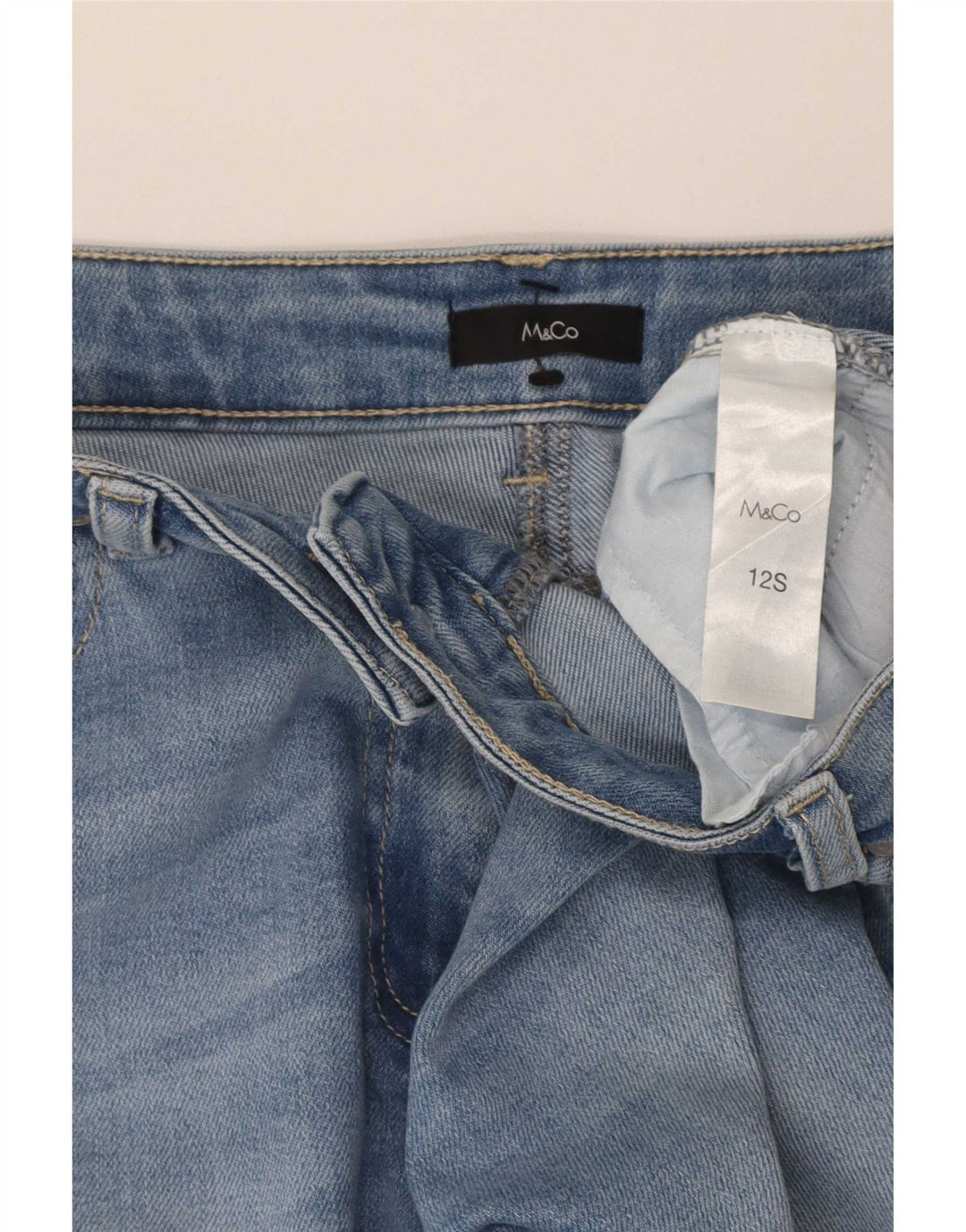 Jeans slim da donna M&Co UK 12 medio W32 L27 cotone blu