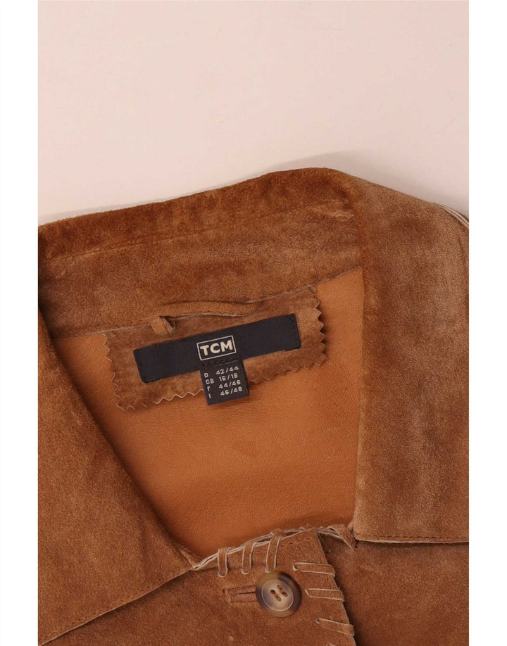 Giacca scamosciata da donna TCM UK 16/18 Grande pelle beige
