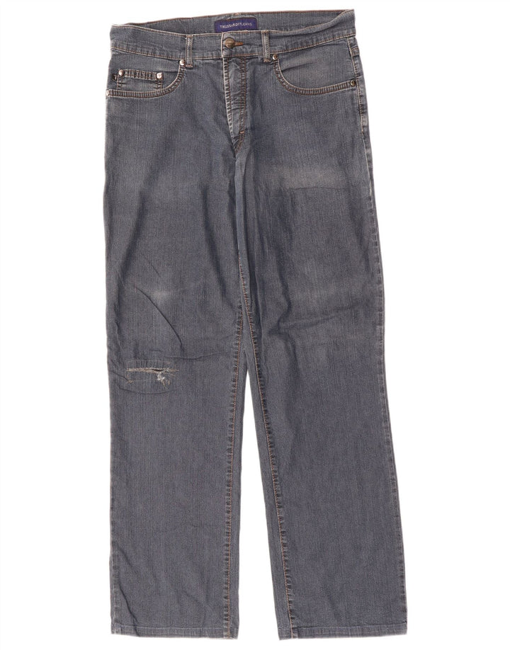 Jeans Straight Uomo Trussardi IT 49 Medio W33 L30 Blu Cotone