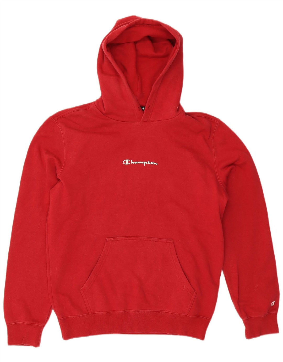 Maglione con cappuccio da uomo CHAMPION in cotone rosso medio