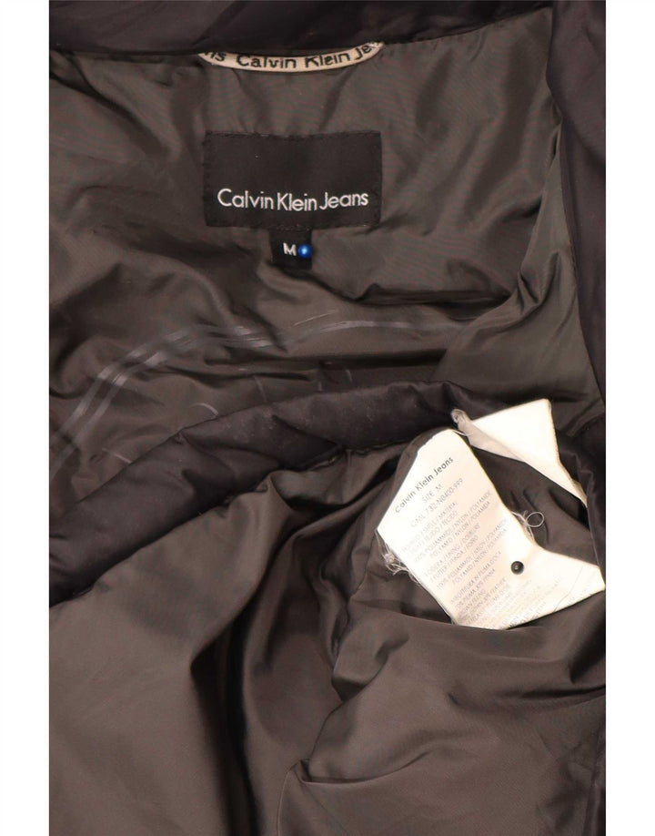 Giacca imbottita con cappuccio da uomo Calvin Klein Jeans UK 38 media nera in poliammide
