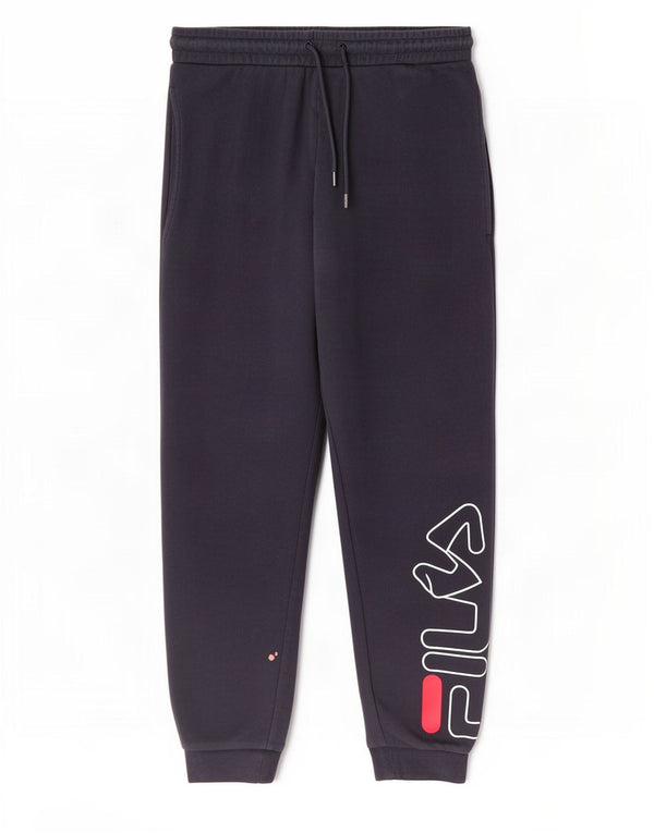 Pantaloni da tuta con grafica da uomo Fila Joggers piccoli in cotone blu navy