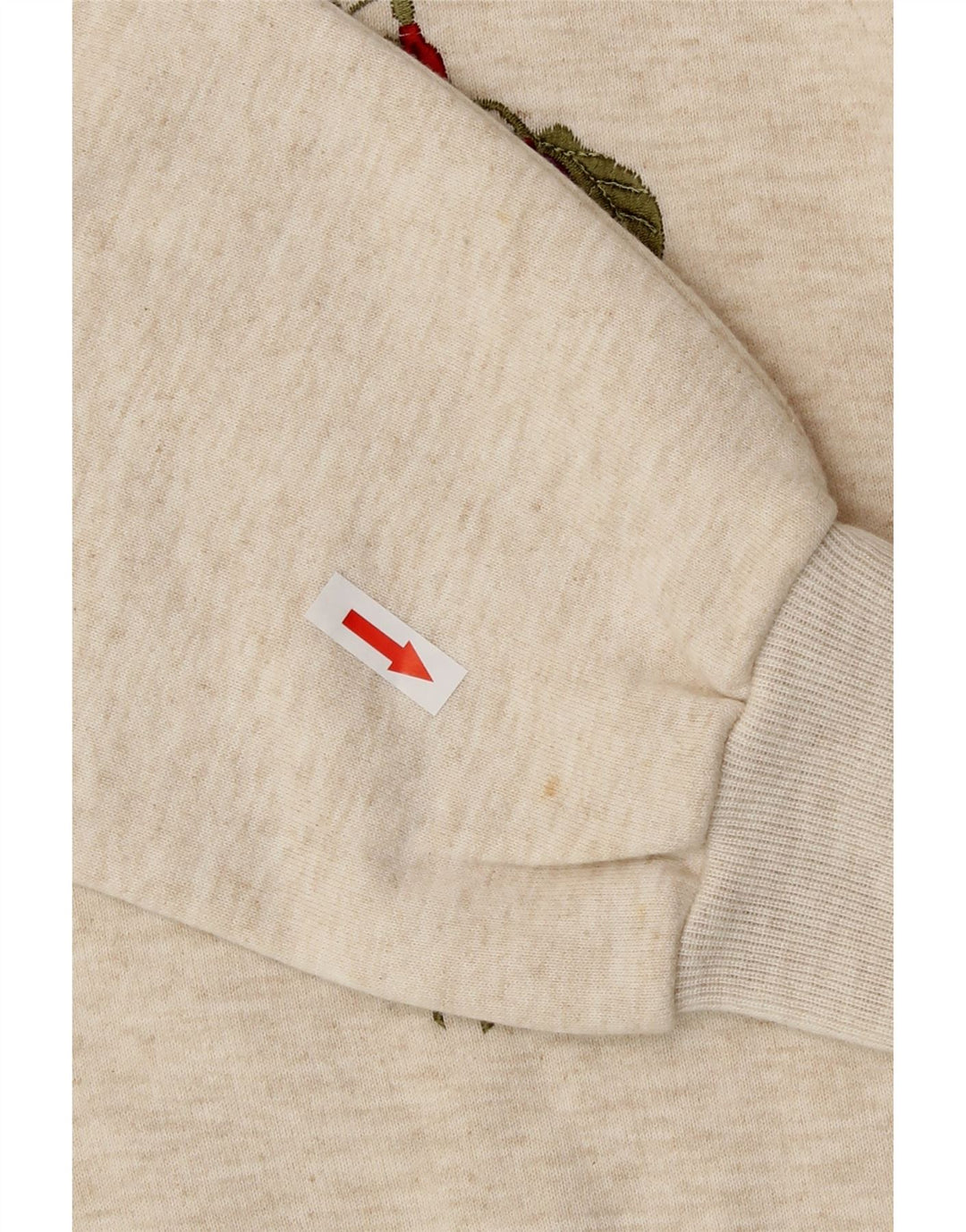 Felpa oversize da donna Oak Tree, maglione UK 10, piccolo beige floreale