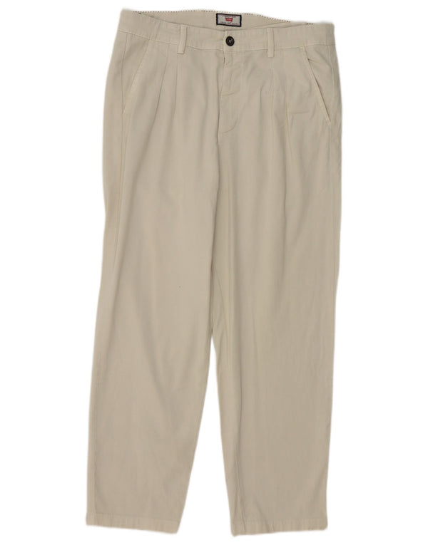 Pantaloni chino da uomo Carrera IT 50 Large W34 L26 cotone bianco sporco
