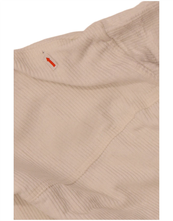 Giacca da donna oversize in velluto a coste Zara UK 10 piccola in cotone bianco