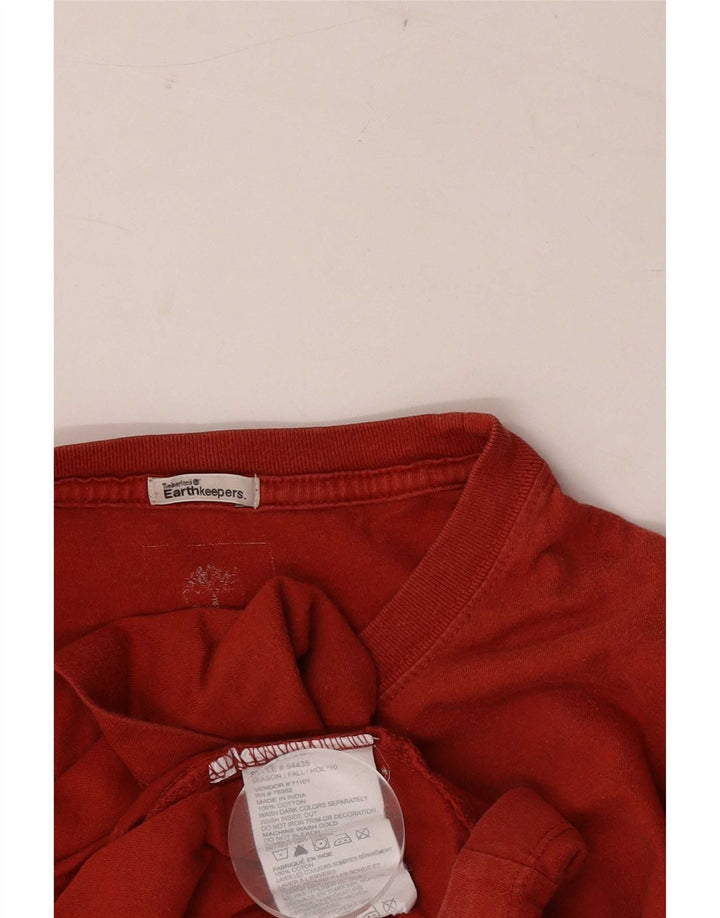 Timberland Uomo Earthkeepers Graphic Top manica lunga cotone rosso medio