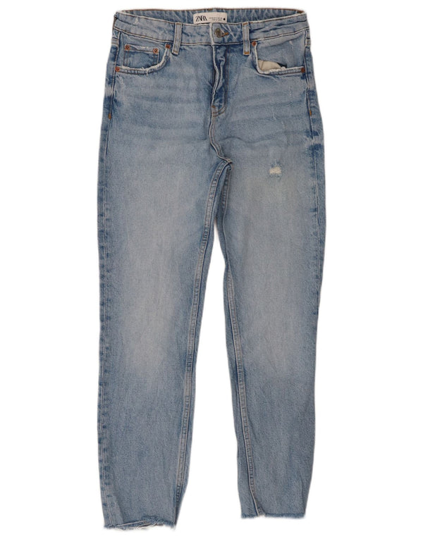 Jeans slim da donna Zara EU 36 XS W26 L27 cotone blu
