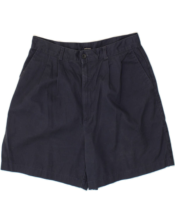 DOCKERS Womens Chino Shorts UK 12 Medium W30 Navy Blue Cotton