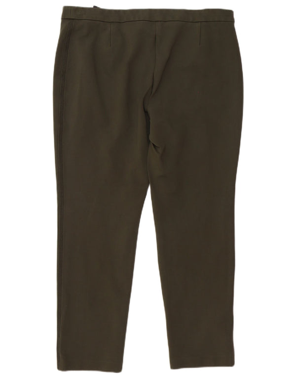Pantaloni casual corti da donna Marks & Spencer UK 14 Large W34 L26 Cachi