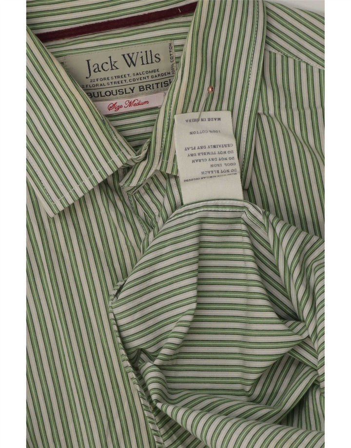 Camicia da uomo Jack Wills in cotone a righe verde medio