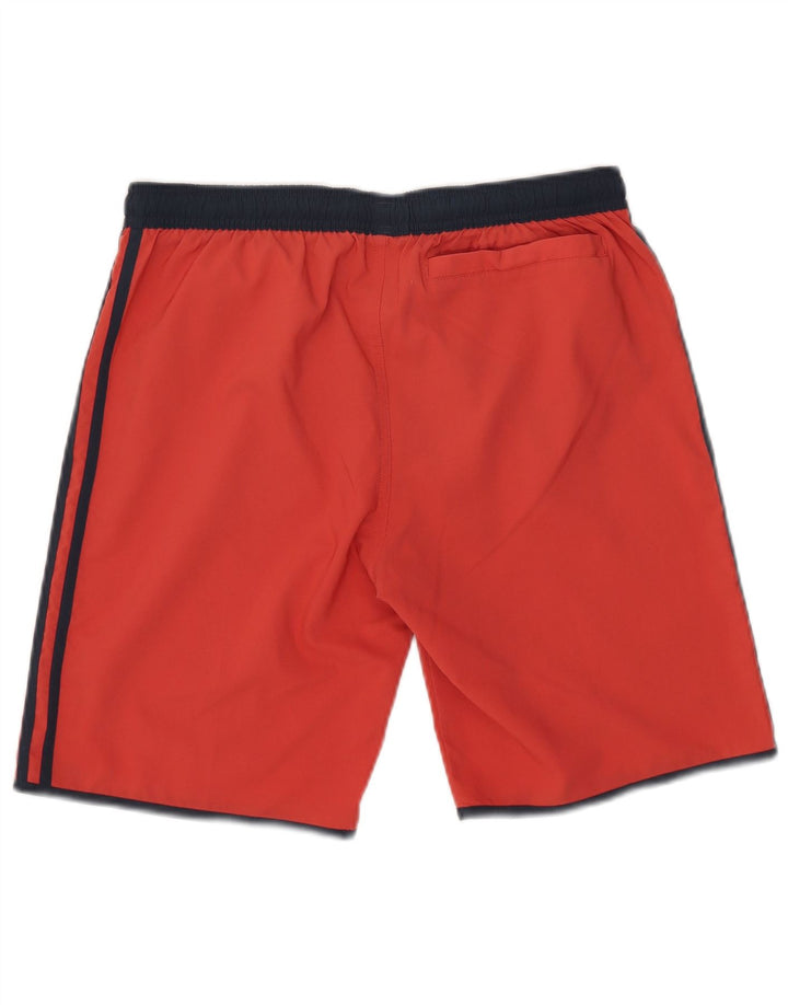 Pantaloncini sportivi Adidas da ragazzo 15-16 anni in poliestere color block rosso