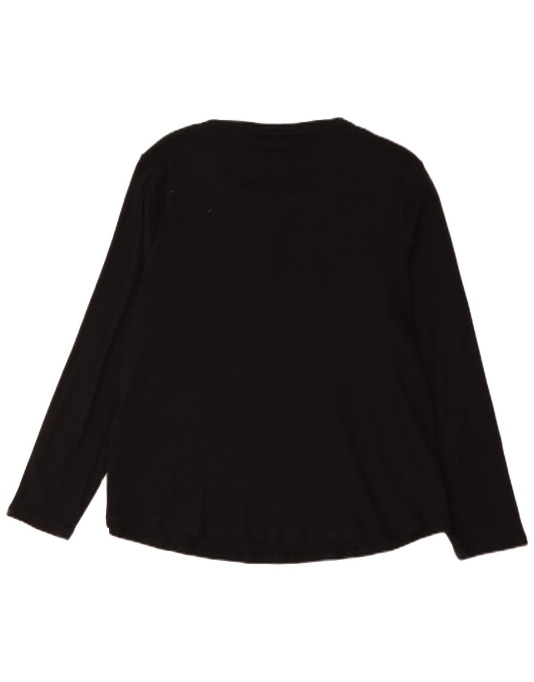Top manica lunga da donna Marks & Spencer UK 22 3XL cotone nero