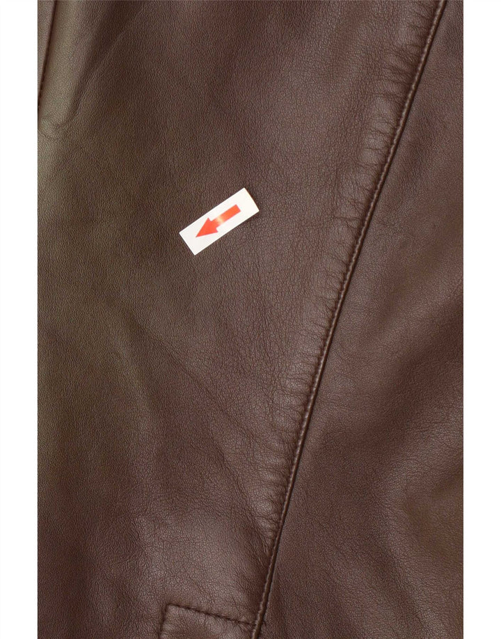 Giacca blazer in pelle da donna Alba Moda UK 14 Marrone medio