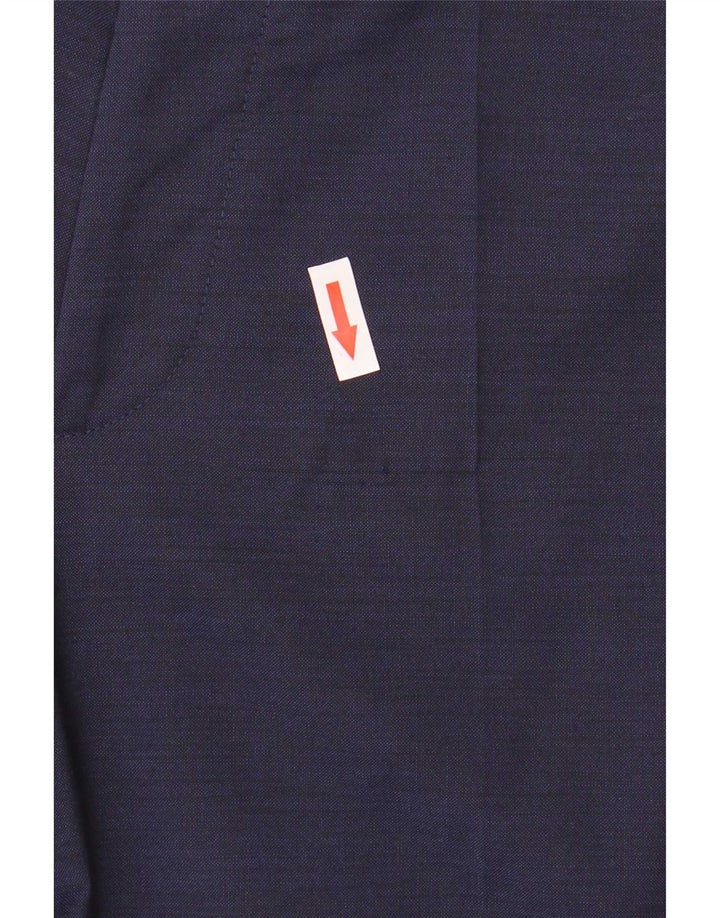 Pantaloni da abito dritti da uomo Hugo Boss W32 L31 Blu Navy