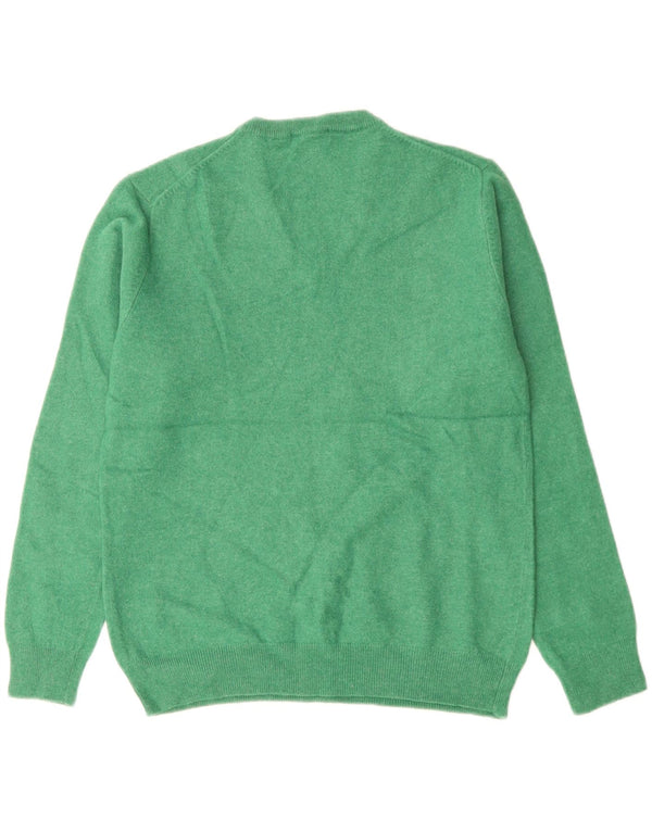 GANT Maglione da donna con scollo a V UK 14 Lana d'agnello verde grande