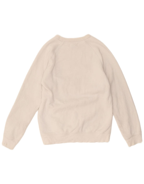 Felpa con grafica Adidas da uomo, piccola, in cotone bianco