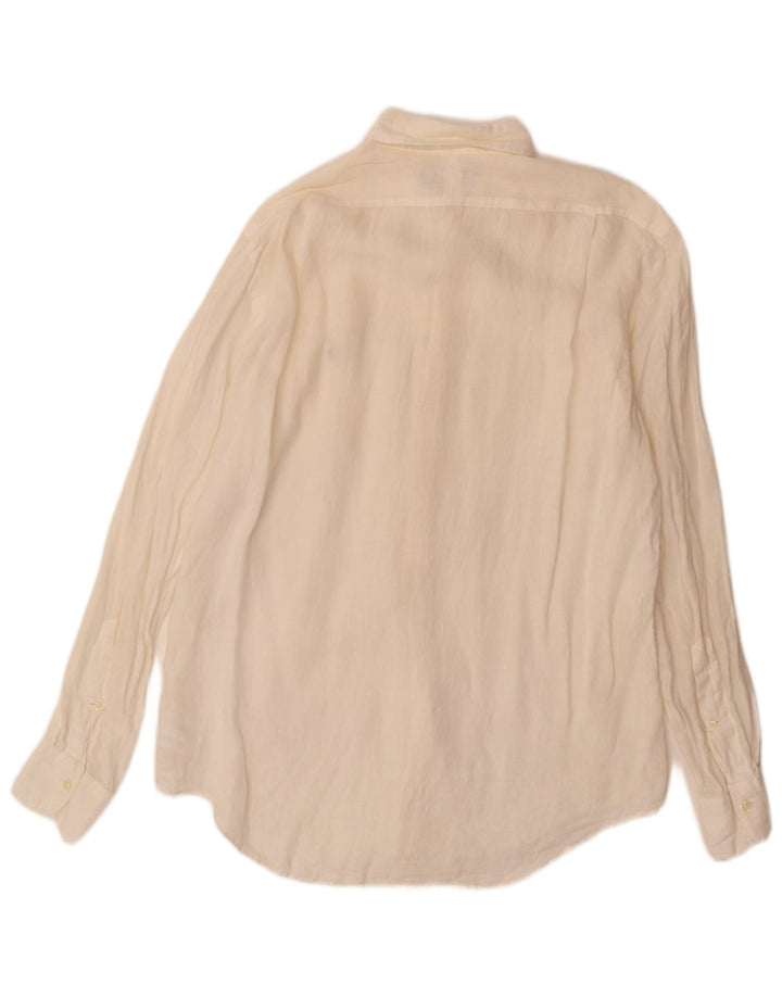 Polo Ralph Lauren Camicia da uomo in lino bianco sporco medio