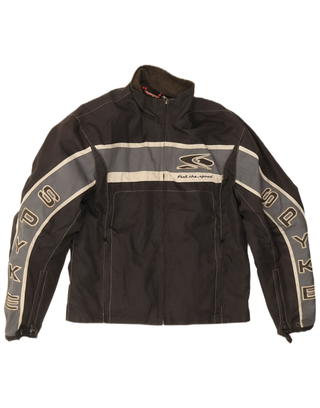 Spyke Giacca da corsa grafica da uomo UK 38 Poliestere color block medio nero