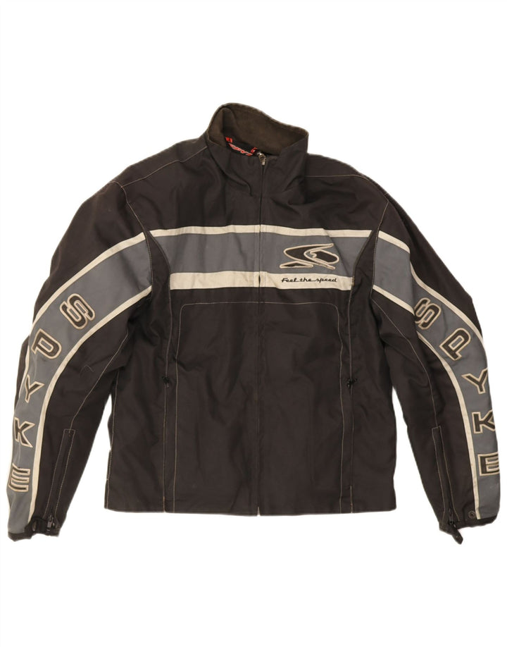 Spyke Giacca da corsa grafica da uomo UK 38 Poliestere color block medio nero