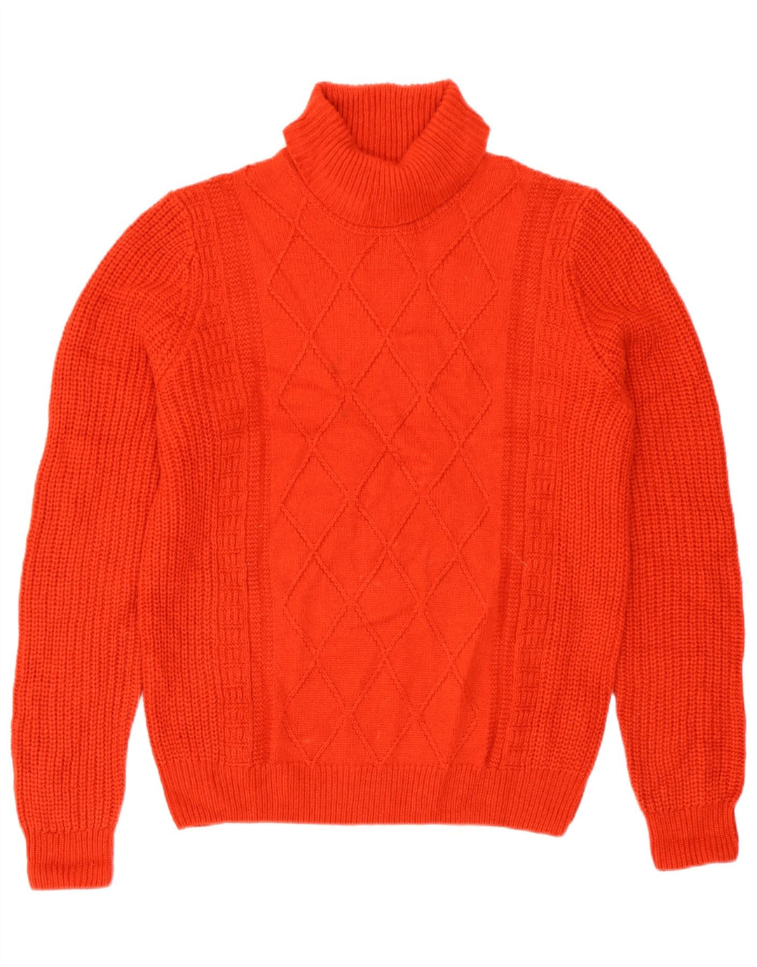 Maglione maglione a collo alto da donna Marks & Spencer UK 14 Acrilico rosso medio