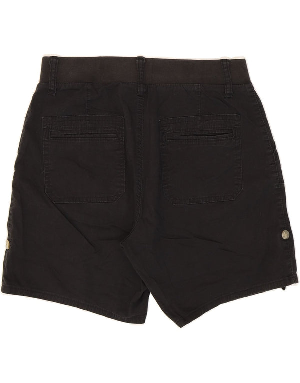 LEE Womens Riders Mid Rise Chino Shorts US 8 Medium W28 Black Cotton