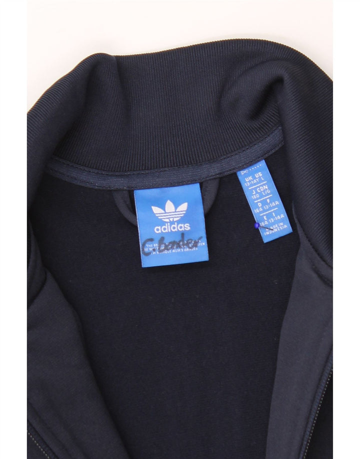 Giacca superiore della tuta da ragazzo ADIDAS 13-14 anni Blu navy Colourblock