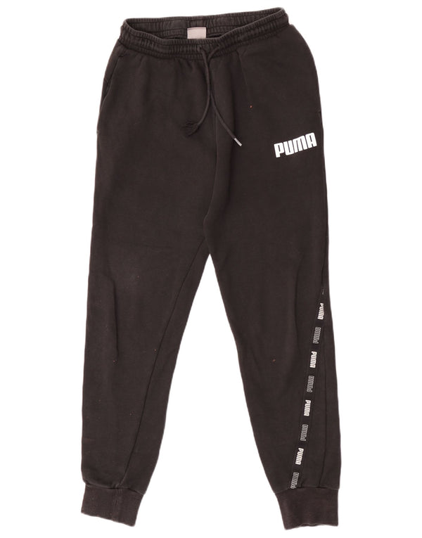 Pantaloni da tuta grafica da uomo Puma Joggers piccoli in cotone nero