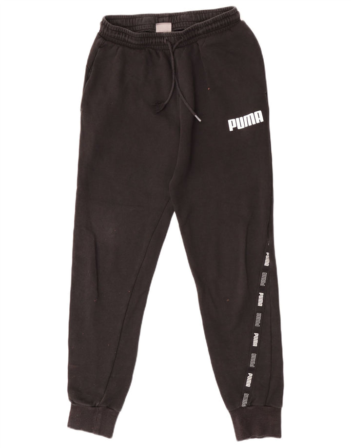 Pantaloni da tuta grafica da uomo Puma Joggers piccoli in cotone nero