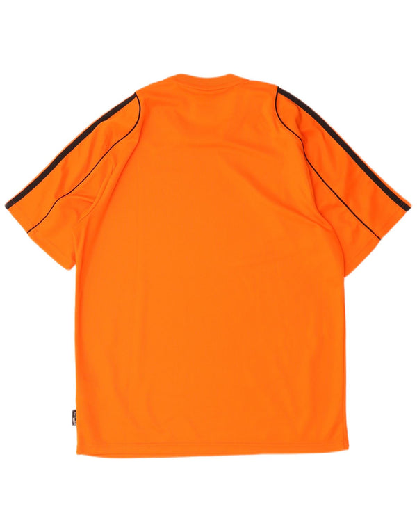 T-shirt Adidas Climalite da uomo in poliestere arancione medio