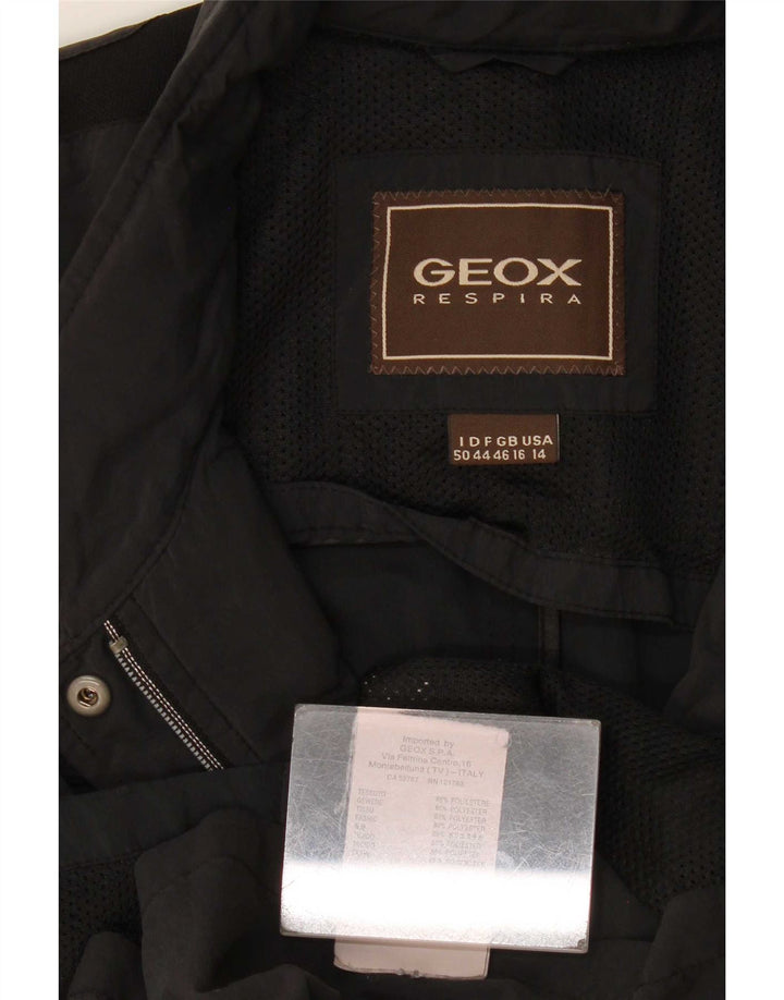 Geox Respira Giacca da donna Utility UK 16 Large Nero Poliestere