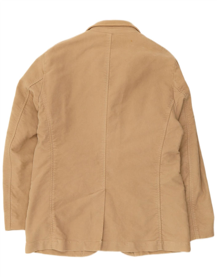 Giacca blazer da uomo a 3 bottoni Aspesi taglia 40 grande in cotone beige