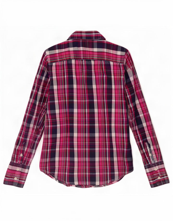Camicia da donna Tommy Hilfiger UK 10 piccolo cotone a quadri rosa