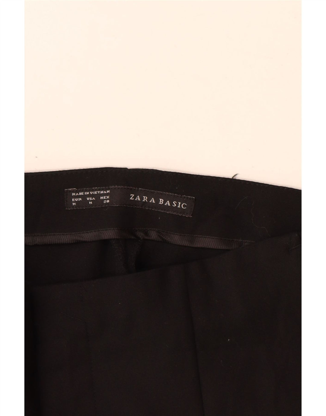 Pantaloni casual dritti da donna Zara medi W28 L29 cotone nero