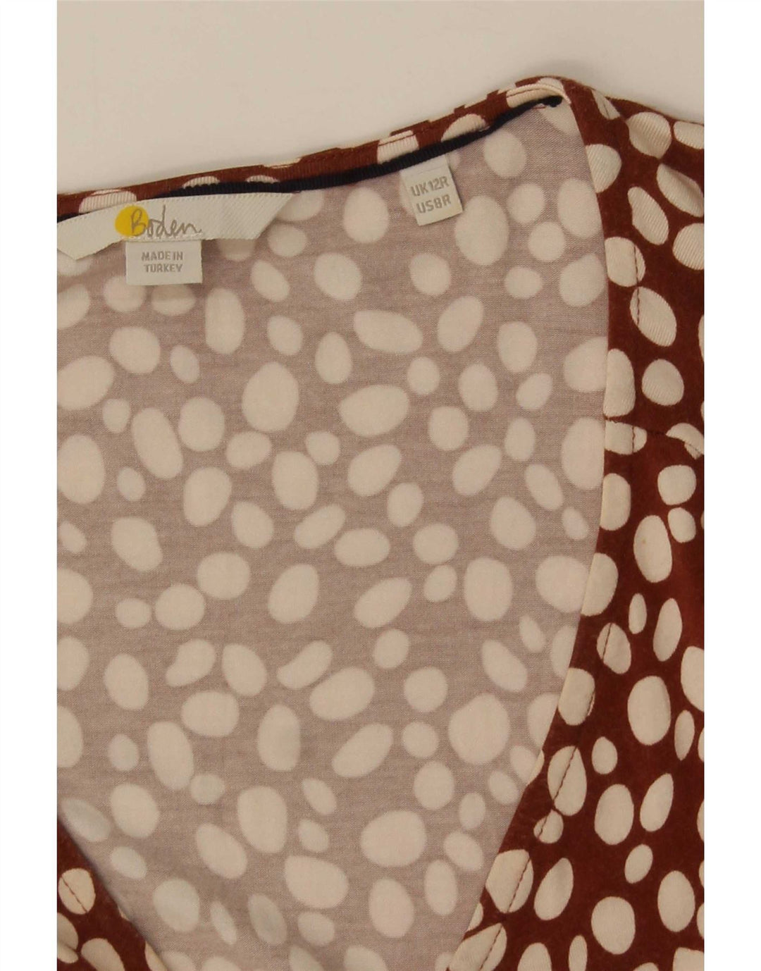 Abito lungo da donna Boden UK 12 Marrone medio maculato