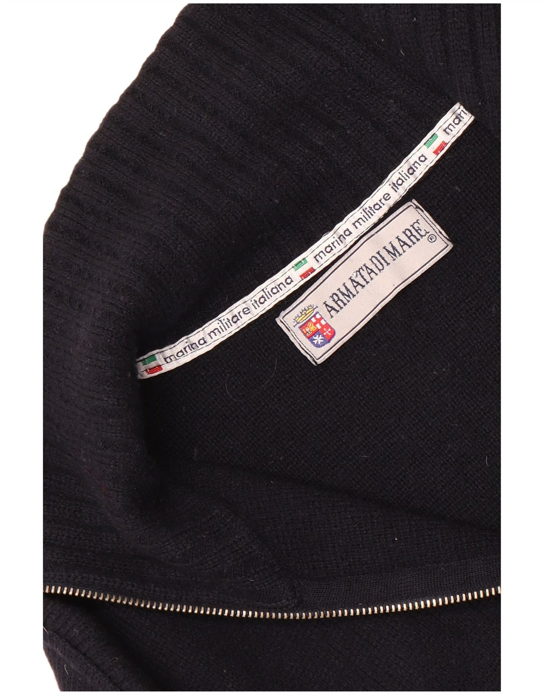Maglione da uomo con collo con zip Armata Di Mare blu navy medio