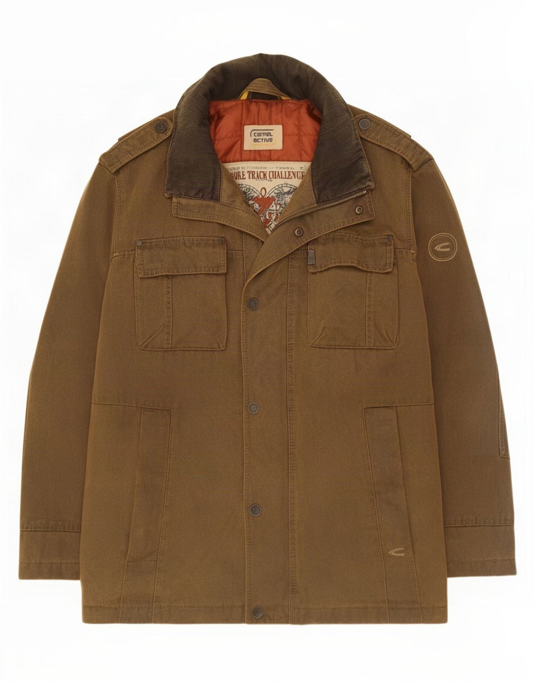Giacca militare da uomo Camel Active IT 52 XL in cotone marrone