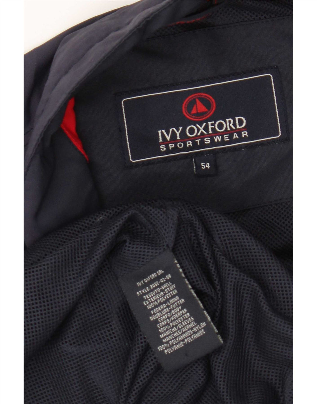 Giacca antipioggia da uomo Ivy Oxford IT 54 2XL Poliestere blu navy