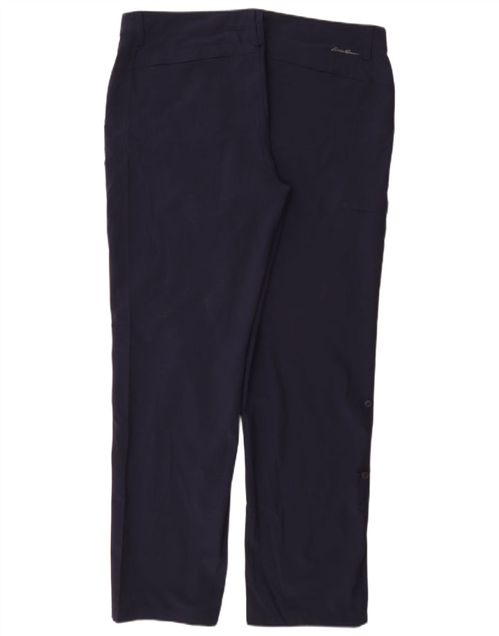 Pantaloni casual da donna Eddie Bauer US 16 2XL W36 L32 Poliestere blu navy