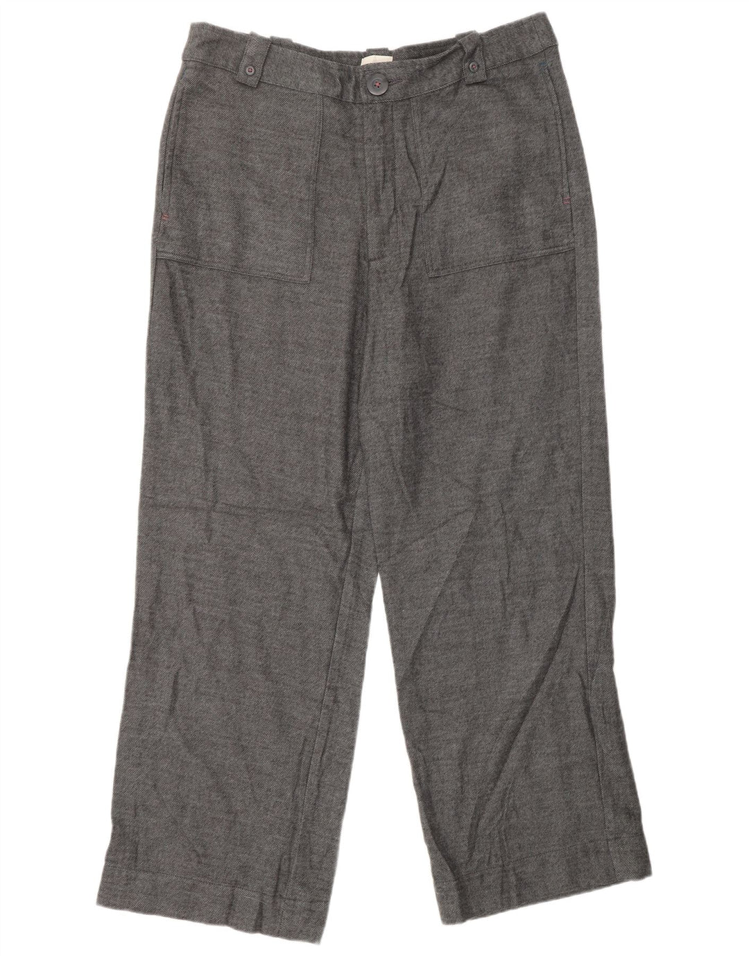 WHITE STUFF Pantaloni casual dritti da donna UK 16 Large W34 L29 Grigio