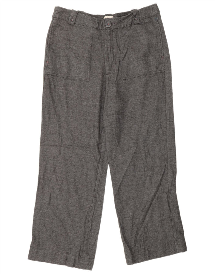 WHITE STUFF Pantaloni casual dritti da donna UK 16 Large W34 L29 Grigio