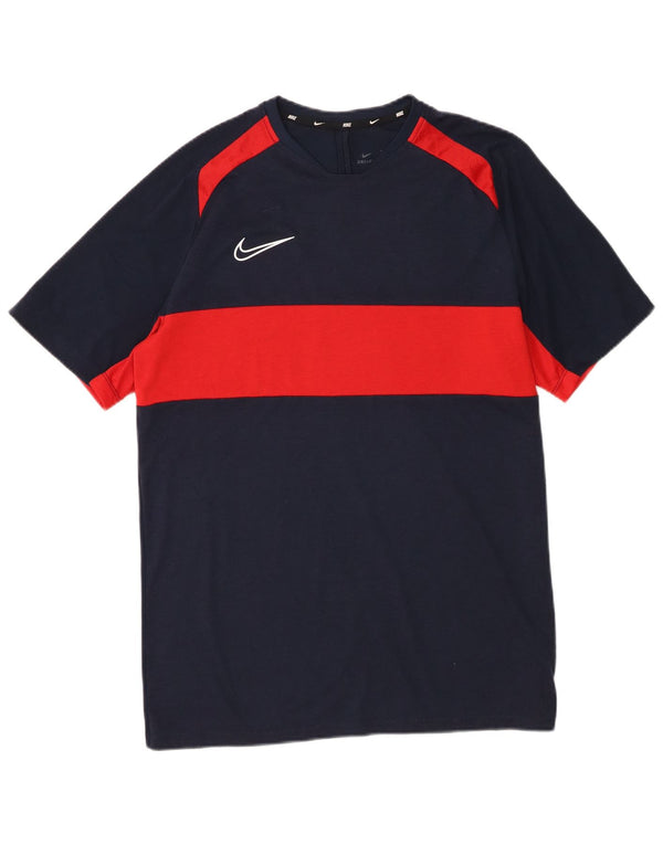 T-shirt Nike Dri Fit da uomo, taglia grande, color block blu navy