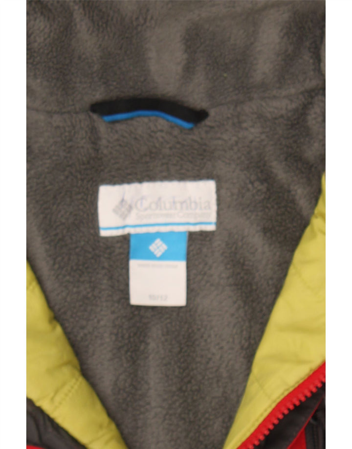 COLUMBIA Boys Omni-Shield Windbreaker Jacket 10-11 Years Red Colourblock Vintage Columbia and Second-Hand Columbia from Messina Hembry 